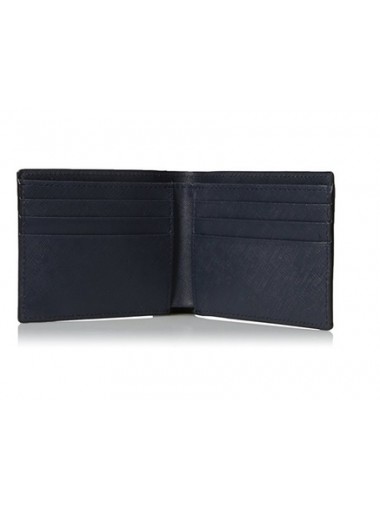 [優質小牛皮]  Calvin Klein Saffinao Leather Slim Wallet  / Navy